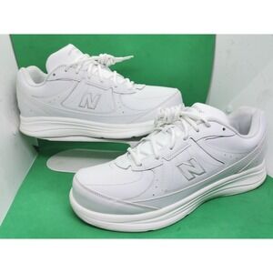 New Balance 577V1 Perforated Mens Size 12 White Leather Sneakers Shoes MW577WT